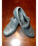 CLARKS BENDABLES Black Leather Heels Shoes Buckle Sz 7.5M 34966 Womens - $18.31