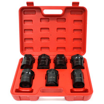 7pc Thin Wall Wheel Bearing Axle Lock Nut Socket Set Toyota FORD F150 F250 F350 - £41.92 GBP