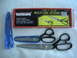 Scissor Set 2 Pairs Sharp Cutting Edge Scissors by Triumph - Multi Use NIB - £7.20 GBP