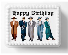 Zoot Suit Party Homies Oldies Pachuco Edible Image Cake Topper Birthday Cake Top - £12.89 GBP