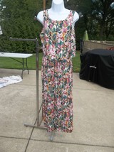 Nwt Sabrina Lauren Fab Floral Print Knit Maxi Dress M - $19.99