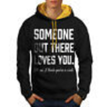 Wellcoda Someone Loves Not Me Mens Contrast Hoodie, Funny Casual Jumper - £30.95 GBP