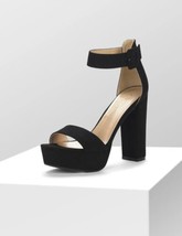 Women Ankle Strap Open Toe High Chunky Block Heel Sandals Wedding Dress Shoes - £15.71 GBP