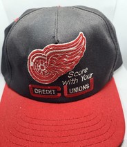 Vintage NHL Hockey Detroit Red Wings Adjustable Snap Back Cap Hat Credit... - £12.22 GBP