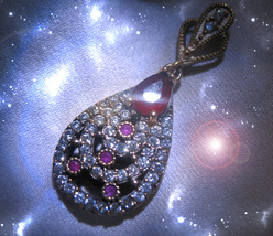 Free W $99 Ruby Necklace Powerful Djinn Magnifier Magick 7 Scholars - £0.00 GBP