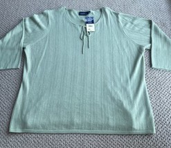 Hillary &amp; Hanson Women’s Knitsweater 3/4 Sleeve Size 2X Color Basil - £20.68 GBP