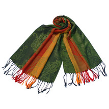Pa-a82-6 Multi-Colors Rose &amp; Paisley National Style Exquisite Soft Tassel End... - £17.80 GBP