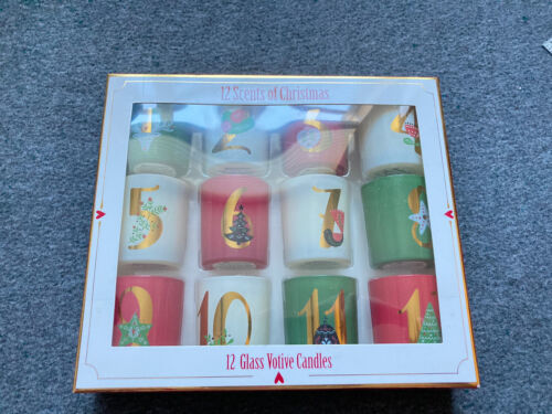 12 scents of Christmas Dyn2915-ah 12 pack votive candles set gift box new - $24.18
