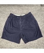 New River Sportswear Shorts Mens 34 Blue Pleated Twill Casual Work Vintage - $23.30