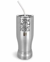 PixiDoodle Great Drinking Buddies Insulated Coffee Mug Tumbler with Spill-Resist - £26.70 GBP+