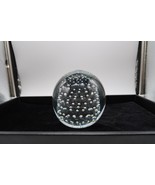 Vtg Control Air Bubbles Crystal Ball Clear Large Glass Paperweight 4 Bul... - $39.99
