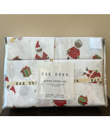 Rae Dunn Queen Sheet Set Santa &amp; Mrs Claus African American Christmas Gifts - $70.19 CAD