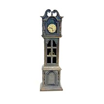 Vtg Die-Cast Metal 3.75&quot; Miniature Grandfather Clock Pencil Sharpener Hong Kong - £6.98 GBP