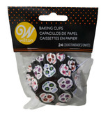 Day of the Dead Sugar Skulls 24 Baking Cups Cupcake Liners Wilton - £2.62 GBP