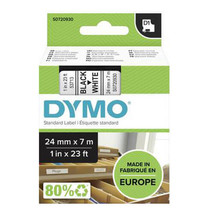 Dymo D1 Tape Label 24mmx7m - Black on White - £47.19 GBP