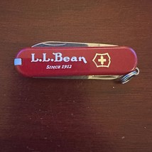 L.L. Bean Red Discontinued Victorinox Classic SD Swiss Army Knife, EDC, Key - $26.79