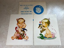 1960s Bell Telephone System Baby Long Distance Family Calling Time Print... - $16.82