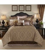 Waterford CALLUM Corren Paisley Medallion Spice Nutmeg 7P King Comforter... - $307.15