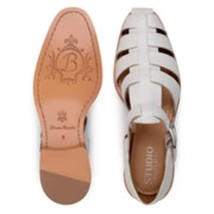 Belvedere Men's Elio sandal Italian Deerskin Leather Milk image 3