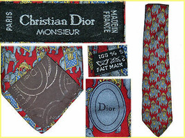 CHRISTIAN DIOR Cravatta da uomo 100% Seta *SCONTO QUI* CD01 T0G - £37.12 GBP