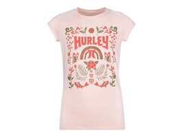 Big Girls Natural Hurley Graphic Short Sleeve T-Shirt - £13.35 GBP