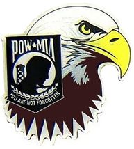 POW MIA POWMIA Bald Eagle Bike Motorcycle Hat Cap lapel Pin ((3) - £4.97 GBP+