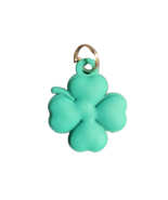 Rubber Silicone Mini Craft Jewelry Bracelet Charm  - New - Green Clover - £5.53 GBP