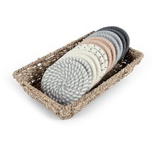 Twelve Handmade Woven Absorbent Insulating Coasters For Coffee Tables An... - $33.92