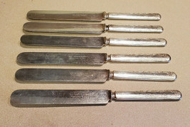 WM. Rogers &amp; Son Set of 6 Warranted 12 Dwt Silver Plated Table Knife - $39.55