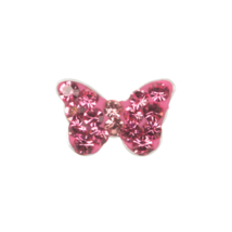 Origami Owl Charm (New) Pink Crystal Pave Butterfly - CH1225 - £6.91 GBP