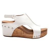 Corkys Footwear women&#39;s carley wedge sandals in Cream - size 11 - £39.08 GBP