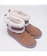 Koolaburra by UGG Suede Mini Winter Boots Barlee Chestnut Women&#39;s Size 10 - £57.01 GBP