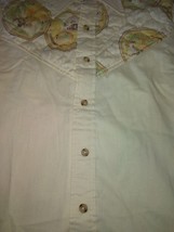 Vtg 1970s Cowboy wooden Button   Up Shirt  Quilted   detail Size M - £20.59 GBP