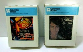 Vtg Lot Of 2 - 8 Track Tapes Untested As Is - Neil Diamond Moods The Golden 100 - £7.66 GBP