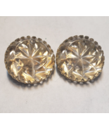 Vintage Antique Coro 1930 Clear Acrylic Button Clip on Earrings - $64.88 CAD