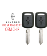 set of 2 LINCOLN H92 Transponder Key 80 BIT SA OEM Chip Guranteed to Pro... - $24.78