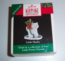 Hallmark Keepsake Miniature &quot;Little Husky&quot; Friends Series Dog Tree Ornament 90&#39;s - £18.80 GBP