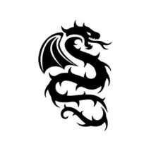 2x Dragon Vinyl Decal Sticker Different colors &amp; size for Cars/Bikes/Windows - £3.48 GBP+