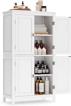 Vasagle Bathroom Floor Storage Cabinet, Bathroom Storage Unit,, White Ub... - $2,869.71 MXN