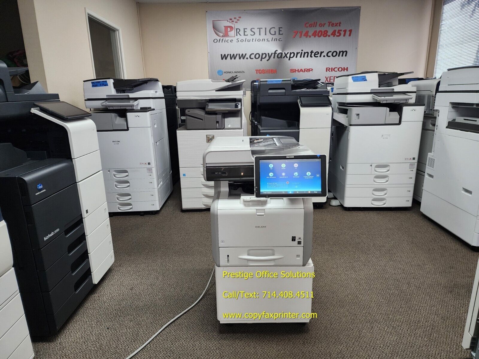 Ricoh MP 402 Black/White Copier Printer Scanner. Only 8k Meter Count - $1,199.00