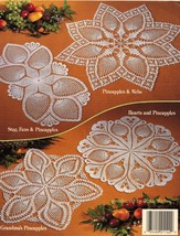 5x Pineapple Shell Webs Star Fans Hearts Grandma&#39;s Crochet Doily Patterns - £9.37 GBP