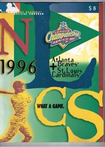 1996 NLCS Game program Atlanta Braves St Louis Cardinals MLB NL Champion... - $44.55