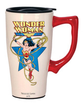 Wonder Woman Lasso of Truth Ceramic Coffee Tea Travel Mug Cup 18 oz 6.4&quot; H - £18.69 GBP