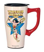 Wonder Woman Lasso of Truth Ceramic Coffee Tea Travel Mug Cup 18 oz 6.4&quot; H - $452.37 MXN
