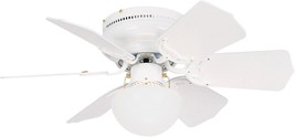 Litex Brc30Ww6L Vortex 30-Inch Ceiling Fan With Six Reversible White/Whitewash - £58.92 GBP