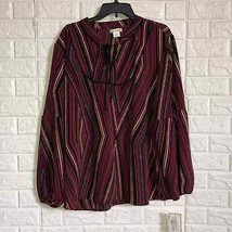 Love on a Hanger peasant style striped chevron blouse plus size 2 - £26.42 GBP