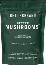 Betterbrand BetterMushrooms Mushroom Gummies to Support Gut Health, Metabolism, - £52.64 GBP