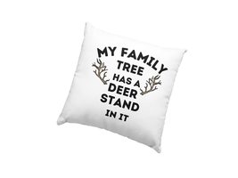 My Family Tree Has A Deer Stand in It Pillow, Hunting Pillow - £23.31 GBP