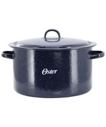 Oster Castillo 11 Quart Enamel on Steel Stock Pot with Lid in Blue - $90.15 CAD
