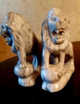 Vintage Italian Marble Lions BookEnds - £55.31 GBP